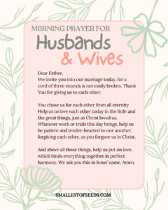 Marriage prayer