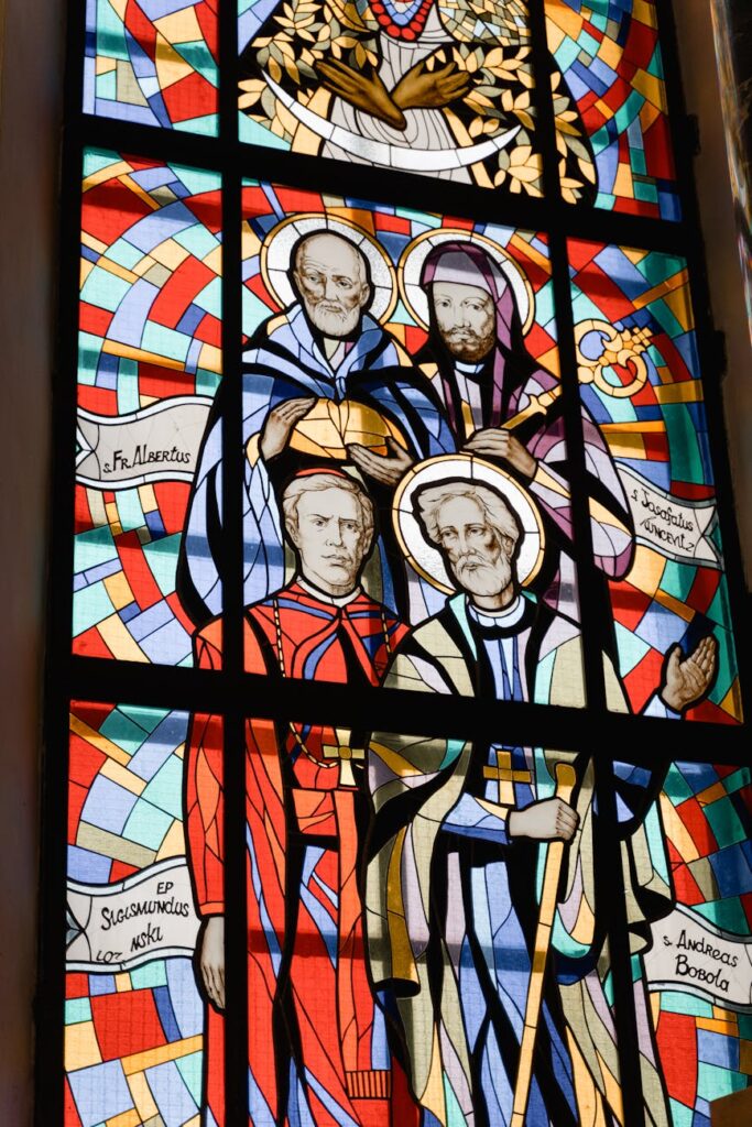 stained glass inside a church