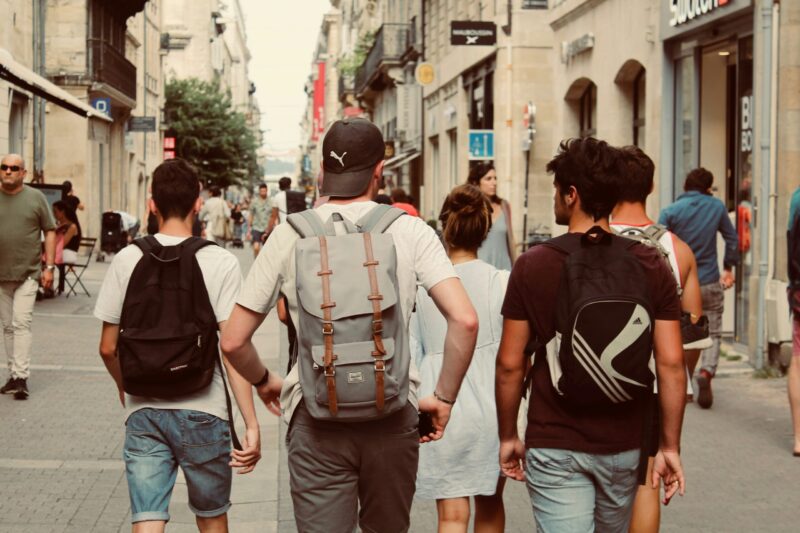 teens walking