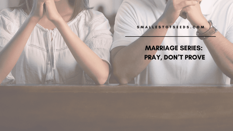 Pray, Don’t Prove: Marriage Devotional Week 3