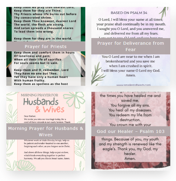 Image of christian printables and prayers