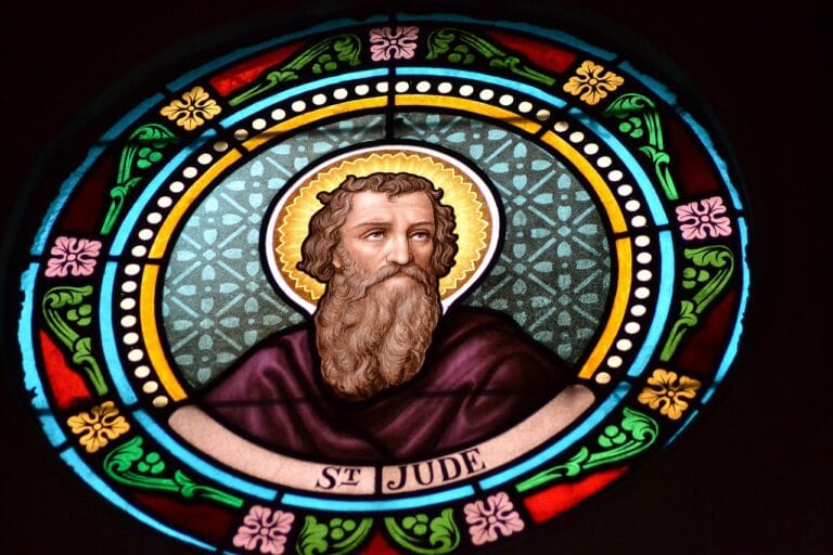stained glass, window, church, disciple, jesus, holy, jude, halo, bearded, man, colorful, faith, religion, jude, jude, jude, jude, jude, halo